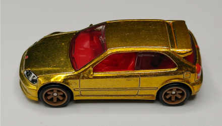 Машинка Базовая Hot Wheels '99 Honda Civic Type R (EK9) Super Treasure Hunt STH Hatchbacks 1:64 HCY12 Gold - Retromagaz, image 2