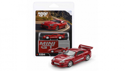 Машинка Premium MINI GT Toyota Supra VeilSide Combat V-I Red Blister packaging 1:64 MGT01094-BL Red - Retromagaz, image 4