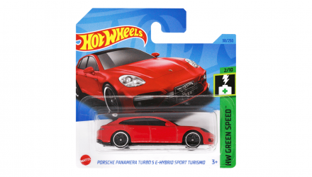 Машинка Базова Hot Wheels Porsche Panamera Turbo S E-Hybrid Sport Turismo Green Speed 1:64 HKH55 Red - Retromagaz, image 1