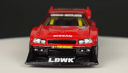 Машинка Premium Hot Wheels LB-ER34 Super Silhouette Nissan Skyline Mountain Drifters 1:64 HCJ81 Red - Retromagaz, image 5