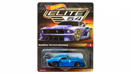 Машинка Premium Hot Wheels Modified '69 Ford Mustang Elite 64 1:64 HGW13 Metallic Blue - Retromagaz, image 1