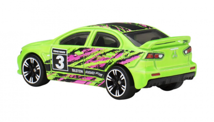 Тематическая Машинка Hot Wheels 2008 Lancer Evolution Neon Speeders 1:64 JCB02 Green - Retromagaz, image 2