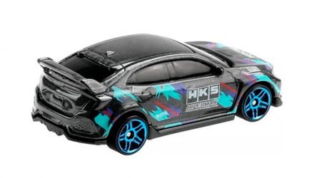 Машинка Базовая Hot Wheels 2018 Honda Civic Type R HKS J-Imports 1:64 GTB06 Grey - Retromagaz, image 3