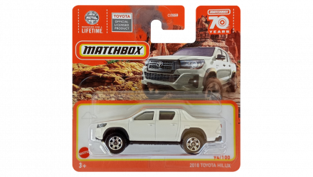 Машинка Велике Місто Matchbox 2018 Toyota Hilux Off-Road 1:64 HLD25 White - Retromagaz, image 1