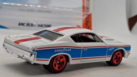 Машинка Базовая Hot Wheels AMC Rebel Machine Muscle Mania GTB44 White Новый - Retromagaz, image 3