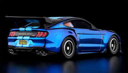 Машинка Premium Hot Wheels 2022 Ford Mustang Shelby GT500 Code Red Red Line Club RLC 1:64 JJY59 Blue - Retromagaz, image 2