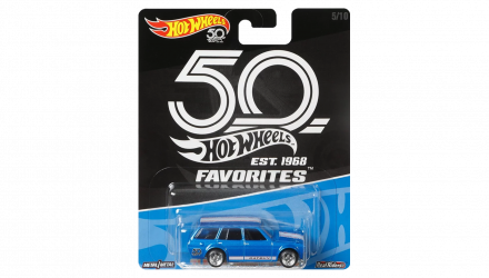 Машинка Premium Hot Wheels '71 Datsun Bluebird 510 Wagon 50th Anniversary Throwback 1:64 FLF36 Blue - Retromagaz, image 1