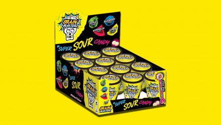 Цукерки Brain Blasterz Суперкислі Yellow Sour Candy 48g - Retromagaz, image 4