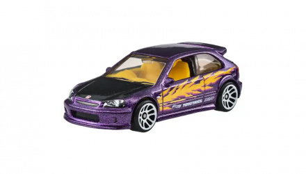 Тематична Машинка Hot Wheels 99 Honda Civic Type R (EK9) Compact Kings 1:64 JKX57 Purple - Retromagaz, image 1