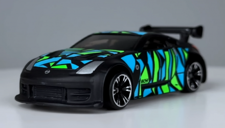 Тематическая Машинка Hot Wheels Nissan 350Z Neon Speeders 1:64 HLH72/HRW74 Black - Retromagaz, image 2