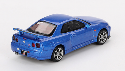 Машинка Premium MINI GT Nissan Skyline GT-R (R34) V-Spec 1:64 MGT00759-CH Blue image_2 Машинка Premium MINI GT Nissan Skyline GT-R (R34) V-Spec 1:64 MGT00759-CH Blue - Retromagaz, image 2