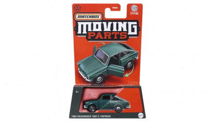 Тематическая Машинка Matchbox 1965 Volkswagen 1600 TL Fastback Moving Parts 1:64 FWD28/HVN19 Green - Retromagaz, image 1