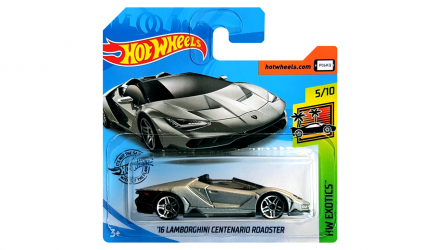 Машинка Базовая Hot Wheels '16 Lamborghini Centenario Roadster Roadsters 1:64 FYB38 Grey - Retromagaz, image 1