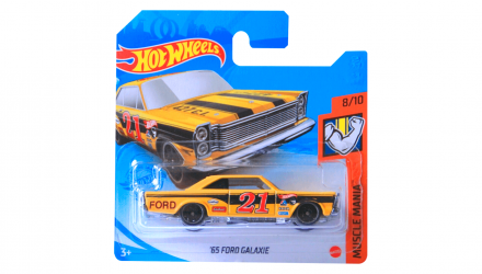 Машинка Базовая Hot Wheels '65 Ford Galaxie Treasure Hunts Muscle Mania 1:64 GTC98 Yellow - Retromagaz, image 1