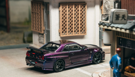 Машинка Premium Tarmac Works Х Ignition Model 1:64 Nismo R34 GT-R Z-tune 1:64 IG3839 Purple - Retromagaz, image 2