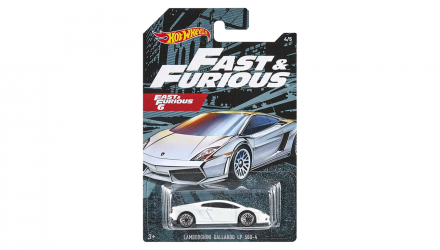 Тематическая Машинка Hot Wheels Lamborghini Gallardo LP 560-4 Fast & Furious 1:64 GJV60 White - Retromagaz, image 1