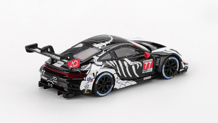 Машинка Premium MINI GT Porsche 911 GT3 R #77 AO Racing 2025 IMSA Petit Le Mans Blister 1:64 MGT01143-BL White - Retromagaz, image 2