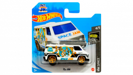 Машинка Базова Hot Wheels 70s Van Space Jam: A New Legacy Space 1:64 GRY76 White - Retromagaz, image 1