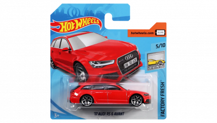 Машинка Базовая Hot Wheels '17 Audi RS 6 Avant Factory Fresh 1:64 FJW00 Red - Retromagaz, image 1