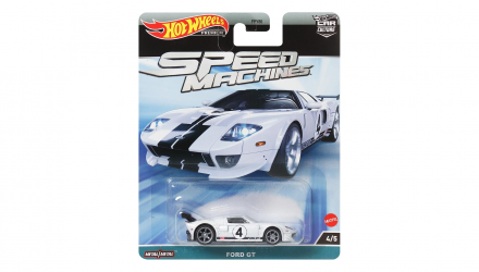 Машинка Premium Hot Wheels Ford GT Speed Machines 1:64 HKC46 White - Retromagaz, image 1