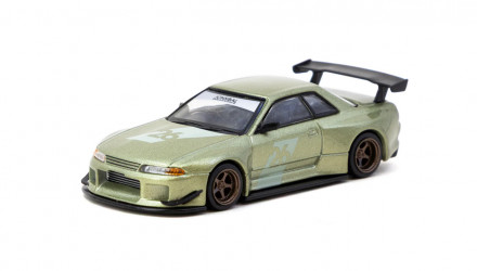 Машинка Premium Tarmac Works Nissan Skyline (R32) Widebody Millennium Jade - Designed by Jon Sibal - Tokyo Auto Salon 2026 GLOBAL64 1:64 TAS2026 Green - Retromagaz, image 1