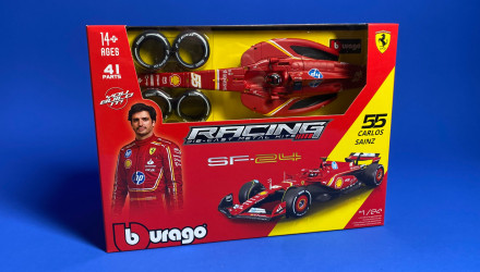 Машинка Bburago Ferrari SF-24 #55 Carlos Sainz Model Kit 1:24 18-26859 Red - Retromagaz, image 1