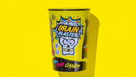 Цукерки Brain Blasterz Суперкислі Yellow Sour Candy 48g - Retromagaz, image 3