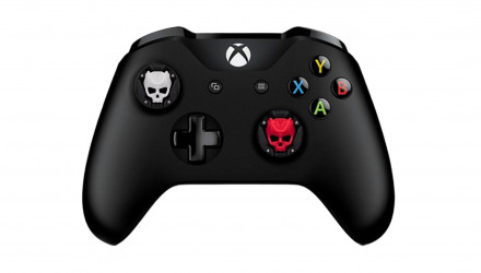 Накладки на Стіки 4шт Geekshare PlayStation 5 4 3 2 1 Xbox Series One 360 Switch 2 Red Black - Retromagaz, image 1