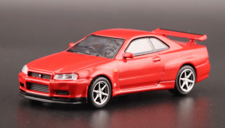 Машинка Premium MINI GT Skyline GT-R (R34) V-Spec 1:64 MGT00796-CH Red - Retromagaz, image 1