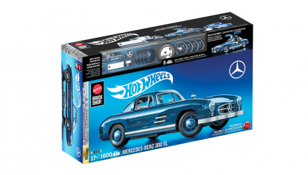 Конструктор Hot Wheels Brick Shop Mercedes-Benz 300 SL 1:64 HWW25 Blue - Retromagaz, image 1