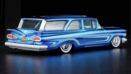 Машинка Premium Hot Wheels 1959 Chevrolet Brookwood Red Line Club RLC 1:64 JCP19 Blue - Retromagaz, image 8