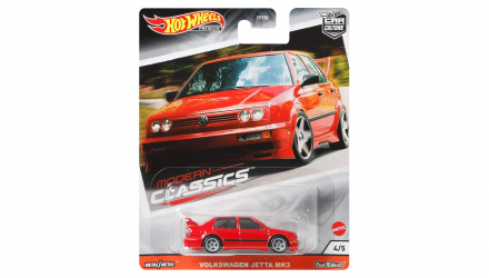 Машинка Premium Hot Wheels Volkswagen Jetta MK3 Modern Classics 1:64 GJP98 Red - Retromagaz, image 1