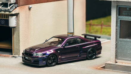 Машинка Premium Tarmac Works Х Ignition Model 1:64 Nismo R34 GT-R Z-tune 1:64 IG3839 Purple - Retromagaz, image 1