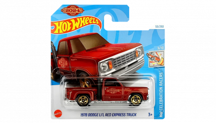 Машинка Базова Hot Wheels 1978 Dodge Li'l Red Express Truck Celebration Racers 1:64 HRY97 Red - Retromagaz, image 1