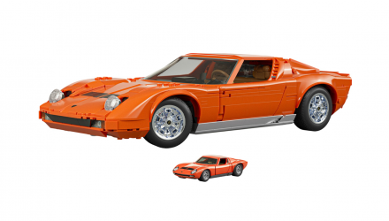 Конструктор Hot Wheels Mattel Brick Shop Hot Wheels Lamborghini ‘71 Miura P400 SV 1523 Деталей JHF61 Orange - Retromagaz, image 2