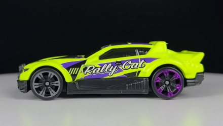 Тематическая Машинка Hot Wheels Rally Cat Neon Speeders 1:64 HLH72/HLH79 Green - Retromagaz, image 4