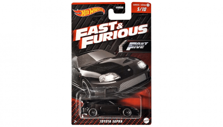 Тематическая Машинка Hot Wheels Toyota Supra Fast & Furious 1:64 HNR95 Black - Retromagaz, image 1