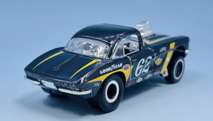 Машинка Базовая Hot Wheels '62 Corvette Gasser Super Treasure Hunt STH Reverse Rake 1:64 JBC43 Black - Retromagaz, image 2