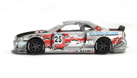 Машинка Premium Kaido House x MiNI GT Nissan Skyline GT-R (R34) Kaido Star Racing V1 1:64 KHMG197 Silver - Retromagaz, image 3