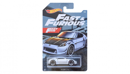 Тематическая Машинка Hot Wheels Nissan 370Z Fast & Furious 1:64 FYY52 Silver - Retromagaz, image 1