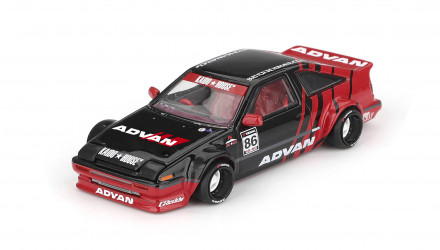 Машинка Premium Kaido House x MiNI GT Toyota AE86 Sprinter Trueno Kaido ADVAN 1:64 KHMG214 Red - Retromagaz, image 1