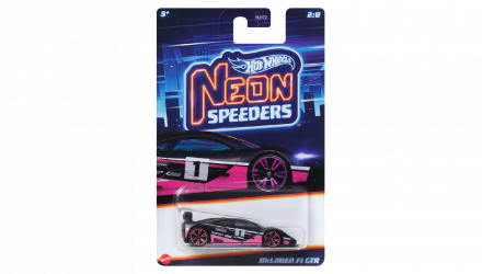 Тематическая Машинка Hot Wheels McLaren F1 GTR Neon Speeders 1:64 HLH72/HRW76 Black - Retromagaz, image 5