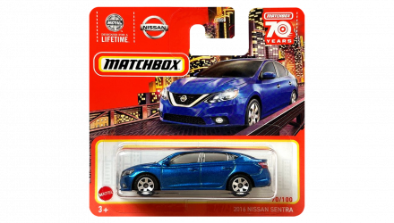 Машинка Велике Місто Matchbox 2016 Nissan Sentra Metro 1:64 HLC53 Blue - Retromagaz, image 1