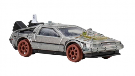 Машинка Premium Hot Wheels Back to the Future Time Machine - 1955 DMC Delorean Pop Culture 1:64 JBL76 Silver - Retromagaz, image 1
