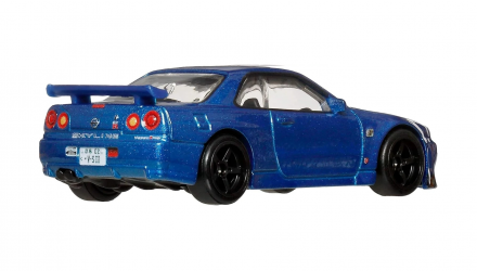 Машинка Premium Hot Wheels Nissan Nissan Skyline GT-R V·Spec II (BNR34) Car Culture 1:64 JBK92 Blue - Retromagaz, image 2