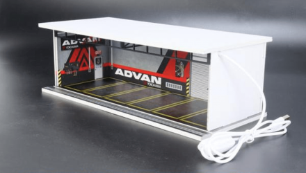 Діорама G-Fans Advan Garage Гараж з Підсвіткою 1:64 Grey - Retromagaz, image 3