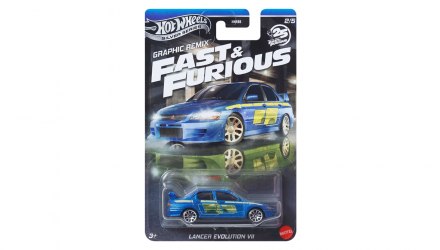 Тематична Машинка Hot Wheels Mitsubishi Lancer Evolution VII Fast & Furious 1:64 JBY47 Blue - Retromagaz, image 1