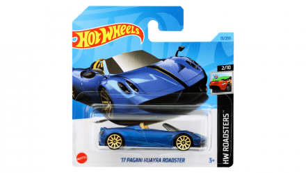 Машинка Базова Hot Wheels '17 Pagani Huayra Roadster Roadsters 1:64 HKK08 Dark Blue - Retromagaz, image 1