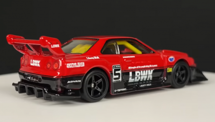 Машинка Premium Hot Wheels LB-ER34 Super Silhouette Nissan Skyline Mountain Drifters 1:64 HCJ81 Red - Retromagaz, image 3