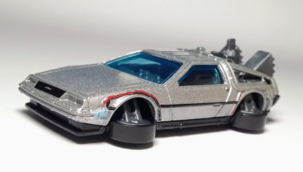 Машинка Базовая Hot Wheels DeLorean DMC-12 Back to the Future Time Machine - Hover Mode Screen Time 1:64 FYC50 Silver - Retromagaz, image 2